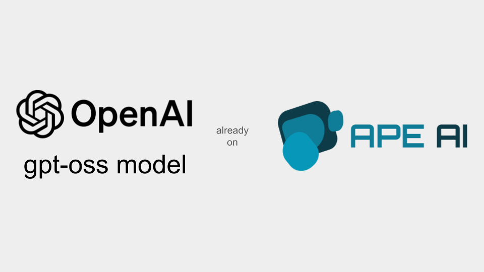 OpenAI gpt-oss on APE AI